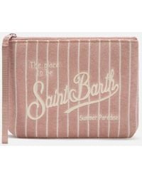 MC2 Saint Barth - Aline Terry-Effect Light Pouch With Embossed Striped Pattern - Lyst