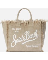 MC2 Saint Barth - Solid Color Linen Vanity Regular Bag - Lyst