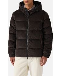 MC2 Saint Barth - Maier Pocket Corduroy Padded Jacket With Hood - Lyst