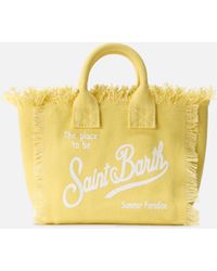 MC2 Saint Barth - Light Solid Color Canvas Vanity Mini Bag - Lyst