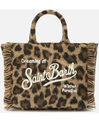 MC2 Saint Barth - Felt Vanity Mini Bag With Leopard Print - Lyst