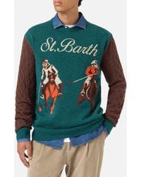 MC2 Saint Barth - Donegal-Pullover Mit Rundhalsausschnitt Und Polo-Jacquard Für Herren - Lyst