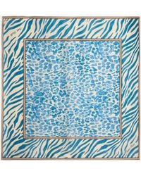 MC2 Saint Barth - Kitana Pure Silk Foulard With Animal Print - Lyst