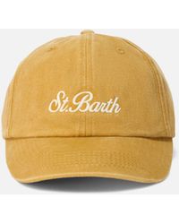 MC2 Saint Barth - Mustard Davis Denim Baseball Cap With Logo Embroidery - Lyst