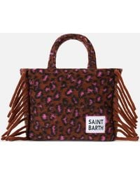MC2 Saint Barth - Colette Blanket Handbag With Animalier Print Bag - Lyst