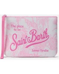 MC2 Saint Barth - Aline Scuba Pouch With Toile De Jouy Print - Lyst