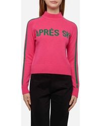 MC2 Saint Barth - Peak Half-Turtleneck Sweater With Après Ski Embroidery - Lyst
