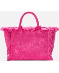 MC2 Saint Barth - Fuchsia Solid Color Terry Effect Vanity Regular Bag - Lyst