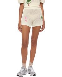 MC2 Saint Barth - Yvette Embroidered Knit Shorts Pant - Lyst