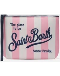 MC2 Saint Barth - Aline Scuba Pouch With Striped Print - Lyst
