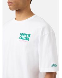MC2 Saint Barth - Delmar T-Shirt With Forte Is Calling Print And Maxi Graphic On The Back - Lyst