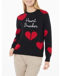 MC2 Saint Barth - New Queen Sweater With Heart Breaker Embroidery And Heart Jacquard - Lyst