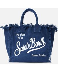 MC2 Saint Barth - Solid Color Linen Vanity Regular Bag - Lyst