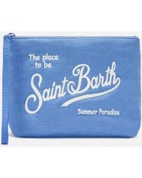 MC2 Saint Barth - Aline Light Solid Color Linen Pouch - Lyst