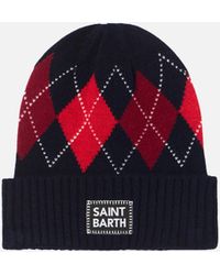 MC2 Saint Barth - Blaue Herrenmütze Mit Argyle-Print - Lyst