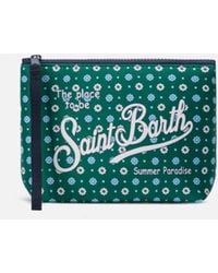 MC2 Saint Barth - Aline Scuba Pouch With All-Over Floral Print - Lyst