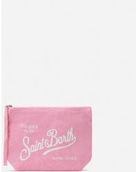 MC2 Saint Barth - Aline Solid Color Linen Pouch - Lyst