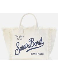 MC2 Saint Barth - Solid Color Linen Colette Bag - Lyst