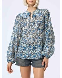 MC2 Saint Barth - Ajrakh Print Silk Voile Harper Blouse - Lyst