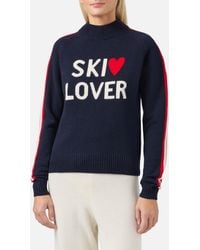 MC2 Saint Barth - Peak Cashmere-Blend Mock-Neck With Ski Lover Jacquard Knitwear - Lyst