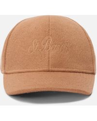 MC2 Saint Barth - Camel Felt Baseball Cap With Logo Embroidery - Lyst