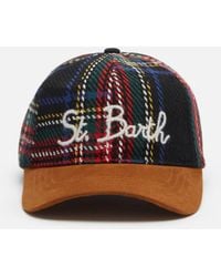 MC2 Saint Barth - Cappellino Da Baseball Con Stampa Tartan E Ricamo St. Barth - Lyst