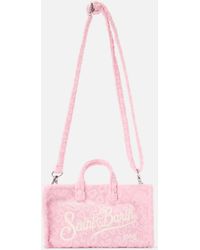 MC2 Saint Barth - Micro Phone Terry-Effect Bag With Embossed Leopard Pattern - Lyst