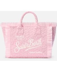 MC2 Saint Barth - Terry Effect Colette Bag With Raised Leopard Pattern - Lyst
