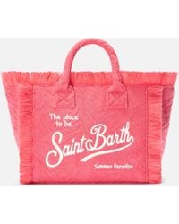 MC2 Saint Barth - Terry Effect Colette Bag With Raised Zebra Pattern - Lyst