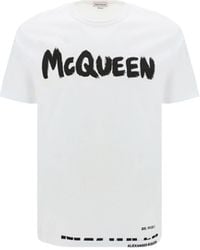Alexander McQueen Baumwolle t-shirt - Weiß