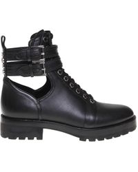 Michael Kors Kincaid Leather Ankle Boot in Black - Lyst