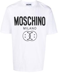 Moschino T-Shirt mit Logo-Print - Weiß