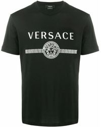 black and white versace shirt