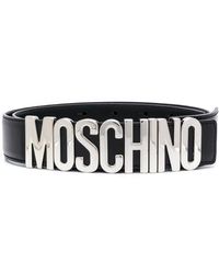 Moschino Gürtel mit Logo-Schild - Schwarz
