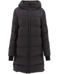 Damen Bekleidung Mäntel Lange Jacken und Winterjacken Moose Knuckles Andere materialien mantel in Grau 