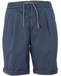 Brunello Cucinelli Wolle shorts - Blau