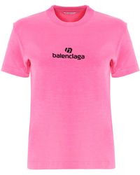 Balenciaga Segeltuch T-Shirts für Damen in Lila - Lyst