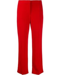 Alexander McQueen Cropped-Hose - Rot