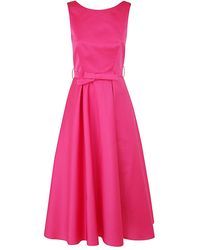P.A.R.O.S.H. Sleeveless Dress With BOW ON Waist - Pink