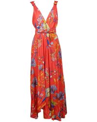 Pinko Red Viscose Dress