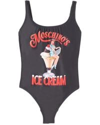 Moschino Ice Cream One Piece Swimsuit - Schwarz