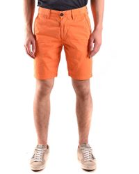 Stone Island Orange Cotton Shorts