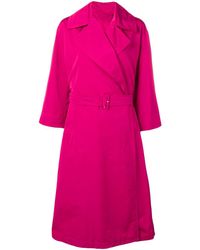 Max Mara Polyester Trench Coat - Purple
