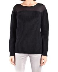 Armani Jeans Kunststoff sweater - Schwarz