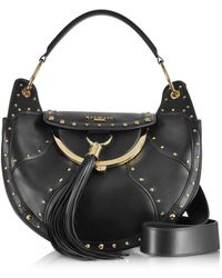Balmain Black Leather Shoulder Bag