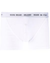 Gcds Shorts mit Logo-Bund - Weiß