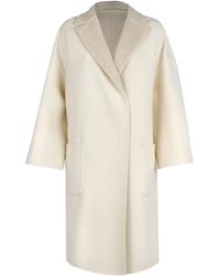 Brunello Cucinelli KASCHMIR MANTEL - Weiß