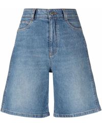 Damen Bekleidung Kurze Hosen Knielange Shorts und lange Shorts Stella McCartney Bermudashorts Aus Baumwolldenim in Blau 