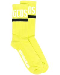 Gcds Socken mit Logo-Print - Gelb