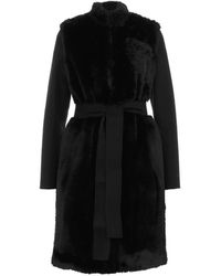 Damen Bekleidung Mäntel Kurzmäntel Twin Set Andere materialien mantel in Schwarz 